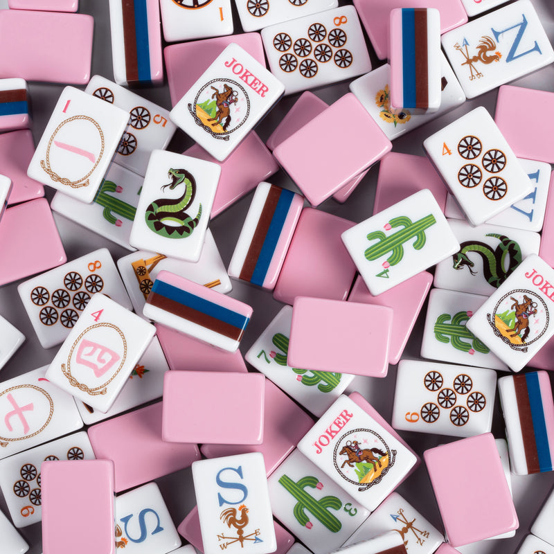 Pink Western Collection American Mahjong Tile Set (160pc)