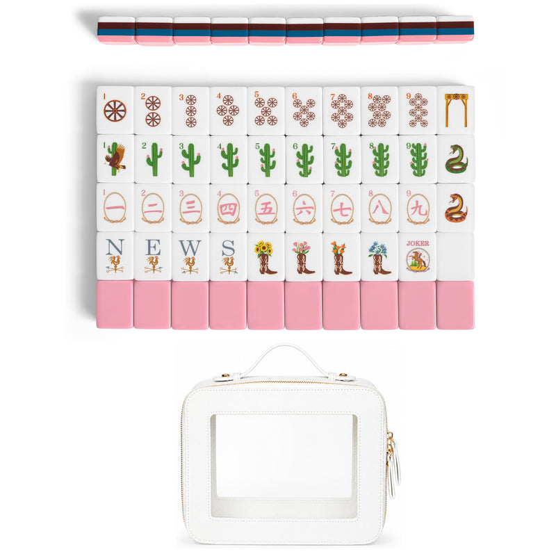 Pink Western Collection American Mahjong Tile Set (160pc)