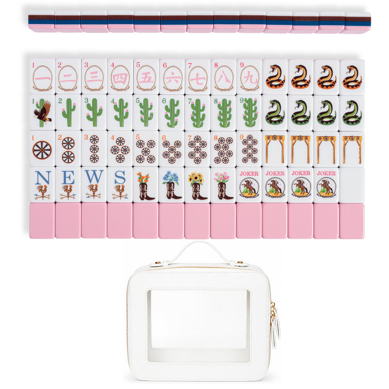 Pink Western Collection American Mahjong Tile Set (160pc)