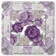 Peony Floral Garden Lavender Purple & Ivory Collection Mahjong Mat for Table with Rules - Shipped Rolled