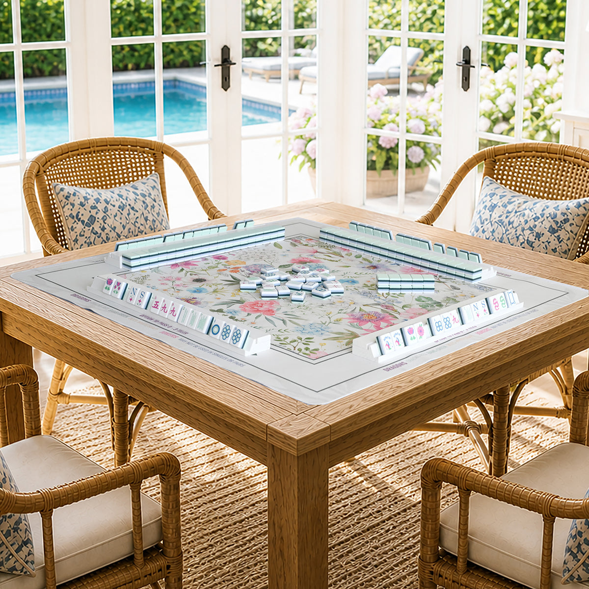 Mint Green Jester Collection American Mahjong Tile Set (160pc)